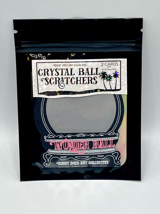 scratchers - wûnder ball crystal ball scratch off - two card pack - sunny d4z3 art collective