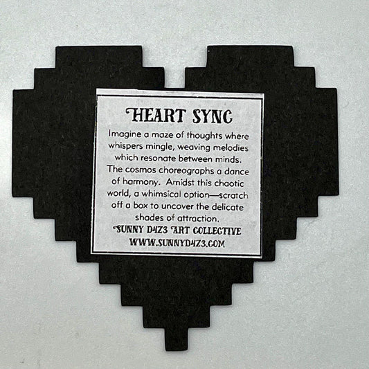 scratchers - heart sync attraction scratch off - 2 card pack - sunny d4z3 art collective