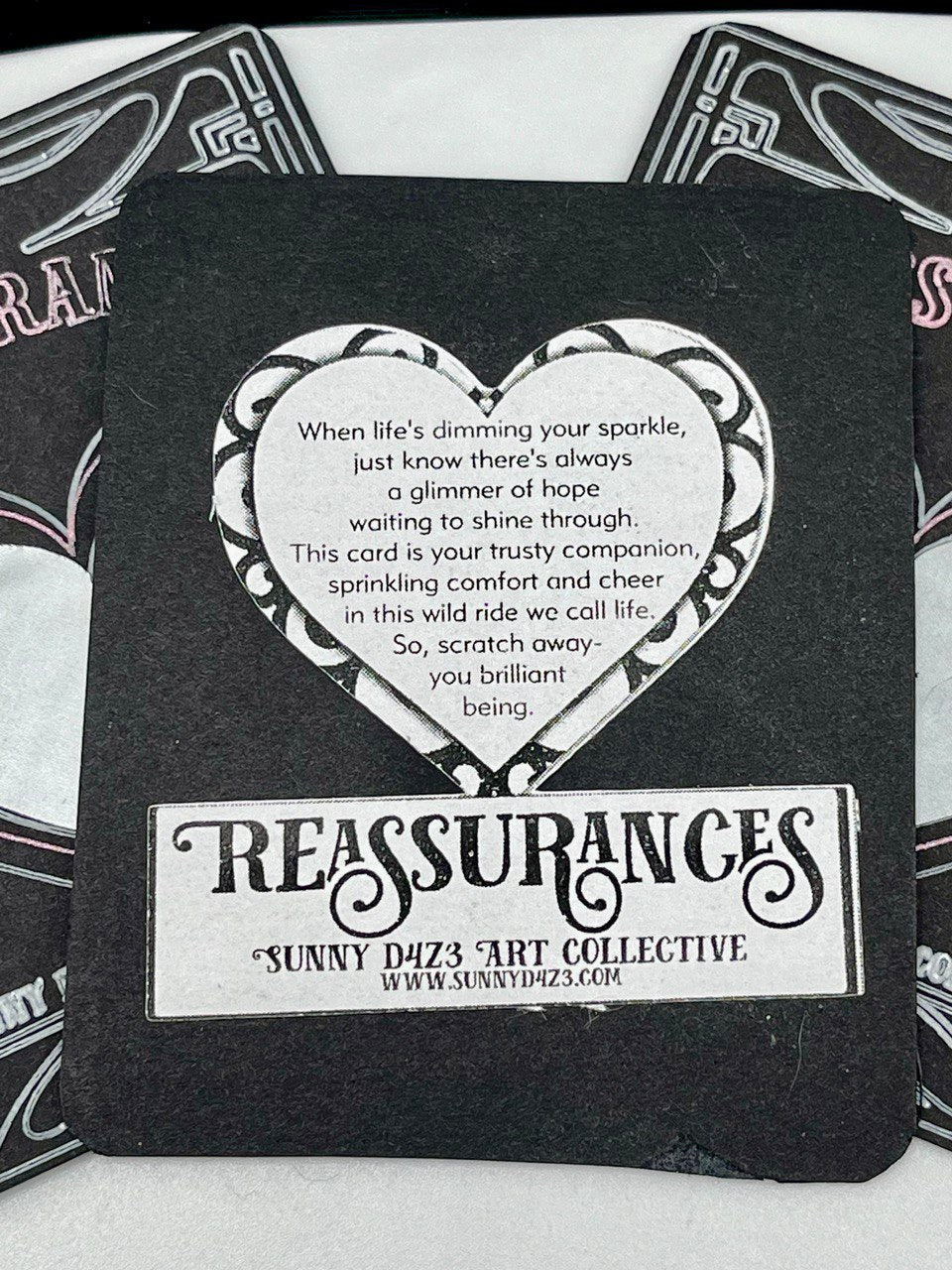 scratchers - reassurances scratch off - 2 card pack - sunny d4z3 art collective