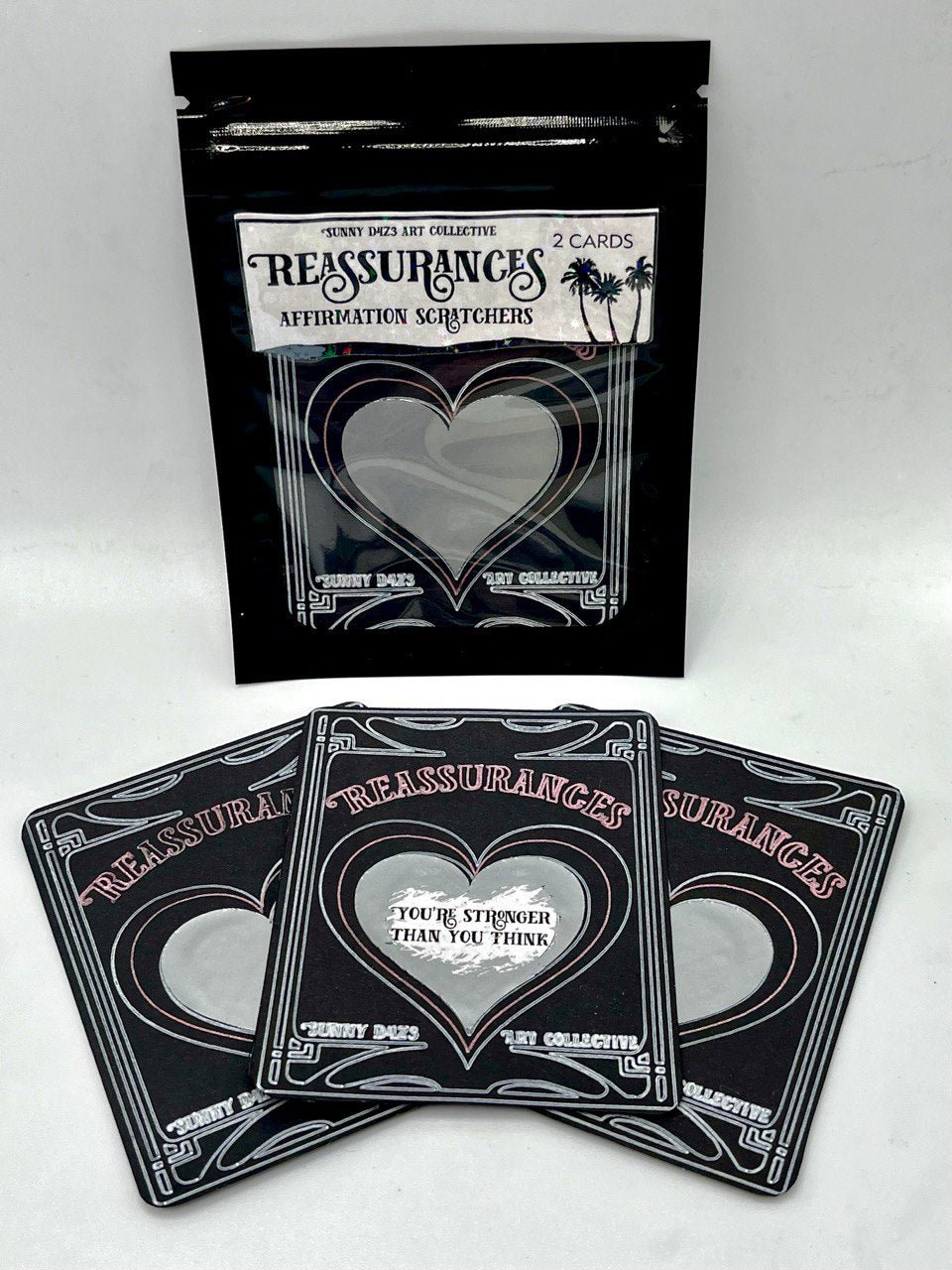 scratchers - reassurances scratch off - 2 card pack - sunny d4z3 art collective