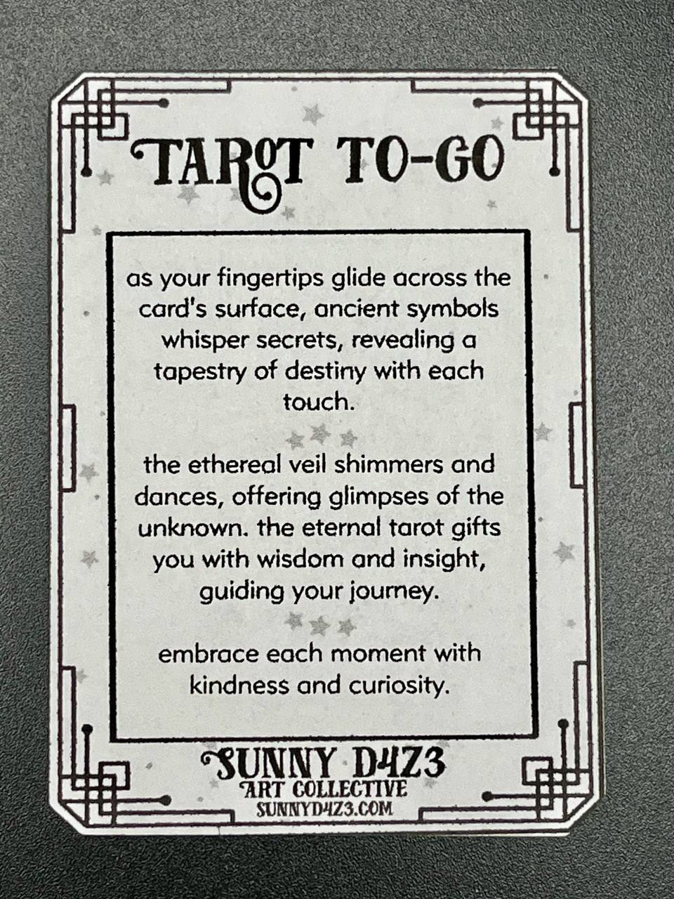 scratchers- tarot to go white scratch off - 3 card pack - MARSEILLE