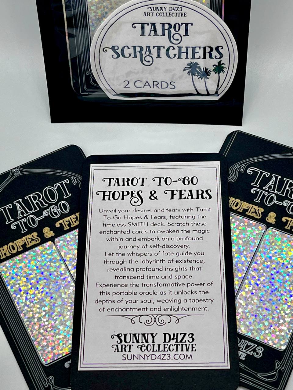 scratchers - tarot to go 2 card pack - hopes & fears - sunny d4z3 art collective