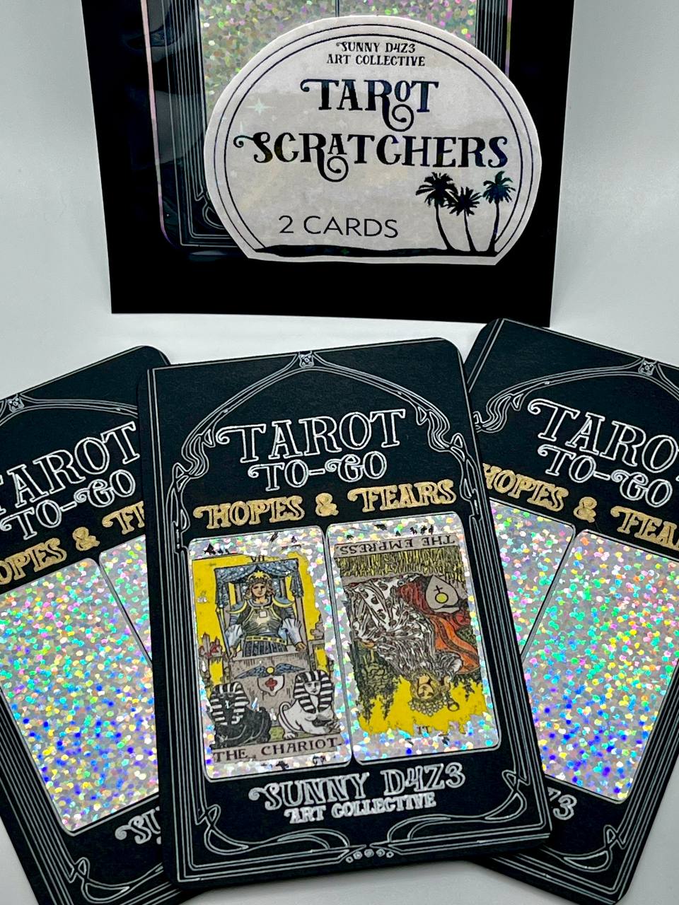 scratchers - tarot to go 2 card pack - hopes & fears - sunny d4z3 art collective